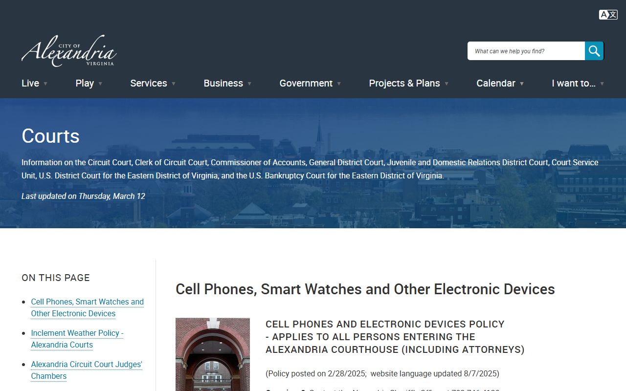 Alexandria Virginia Circuit Court probate court records