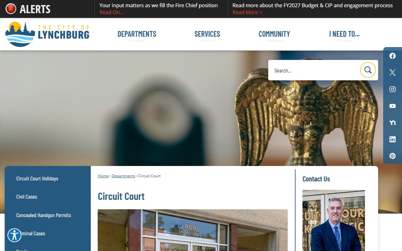 Lynchburg probate court records Circuit Court official page