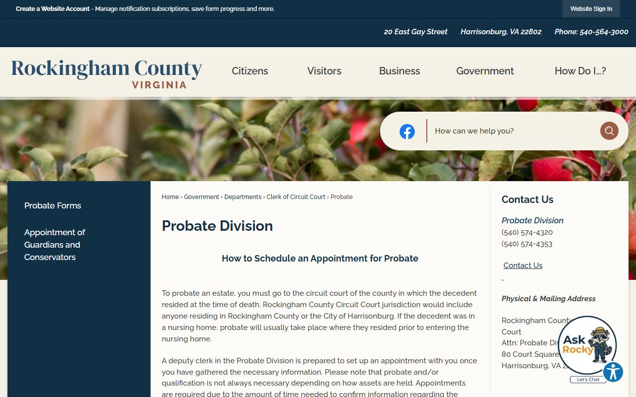 Rockingham County Circuit Court Clerk official page